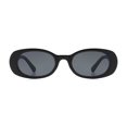 thumbnail image 4 of Time & Tru Women's Black Oval Sunglasses, 4 of 5