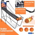 thumbnail image 4 of Costway Foldable Single Shot Basketball Arcade Game W/Electronic Scorer 3 Basketballs, 4 of 10