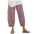 thumbnail image 1 of Mrat Full-Length Trousers Womens Pants Casual Wide Leg Sweatpants High Waisted Pants Jogger Sweat Pants Hiking Pants Oversized Fall Pants Straight Pants Linen Pants, 1 of 1