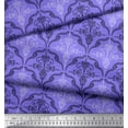 thumbnail image 2 of Soimoi Poly Georgette Fabric Filigree Damask Decor Fabric Printed Yard 42 Inch Wide, 2 of 3