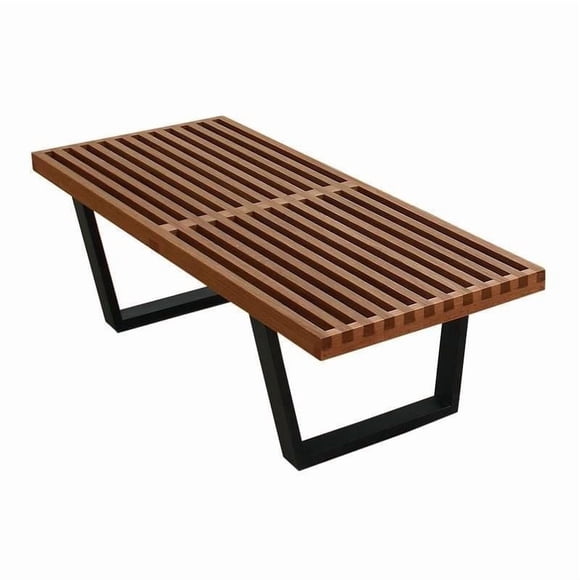 Nicer Furniture Nelson Bench in Walnut 5 ft
