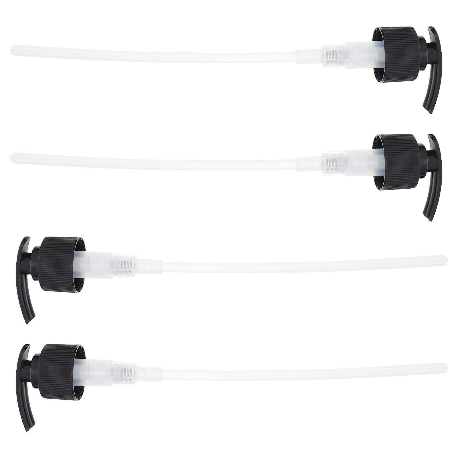 OUNONA 4Pcs Replacement Press Pump Head for Kitchen Dish Soap and Bathroom Liquid Soap Black