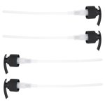 OUNONA 4Pcs Replacement Press Pump Head for Kitchen Dish Soap and Bathroom Liquid Soap Black
