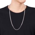 thumbnail image 2 of Miabella Sterling Silver Curb Link Necklace, 2 of 5
