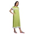 thumbnail image 3 of Moomaya Chemise de Nuit à Manches Courtes pour Femmes, en Coton Imprimé, 3 of 6