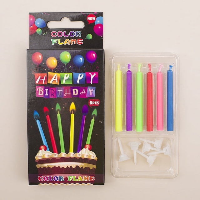 Colored Flame Candles Birthday Candles Party Cake Candles Cool And Good-looking