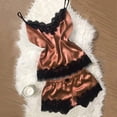 thumbnail image 1 of LSLJS Women Lace Satin Bra Camisole Sling Tops Shorts Pajamas Two Piece Set, Lingerie Sets, 1 of 4