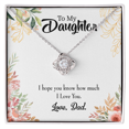 thumbnail image 1 of À Ma Fille I Love Vous de Papa Infini Noeud Collier Message Carte, 1 of 7
