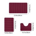 thumbnail image 3 of EQWLJWE Summer Savings!Bathroom Rugs Sets 3 Piece Memory Foam,Soft Absorbent Memory Foam Bath Mats Set,Dry Fast Bath Mat,Machine Washable Bath Rug Set for Bathroom, 3 of 9