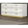 thumbnail image 4 of ENSEMBLE DE CHAMBRE K-LIVING TANNER KING EN BLANC AVEC ACCENT EN MÉTAL OR TITANE, 4 of 6