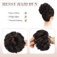 thumbnail image 3 of FESHFEN Chignon Désordonné Pièce de Cheveux Chignon Épais Chouchous Synthétiques Brun Moyen Ondulé Queue de Cheval Extensions de Cheveux pour Femmes Filles 1PCS, 3 of 5