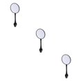 thumbnail image 4 of fastboy Bike Rearview Mirror Universal Handlebar Safe Flexible Wide Angle Wear-resistant Lightweight Rear Back View Mirror Black 8.5cm 3Set, 4 of 6