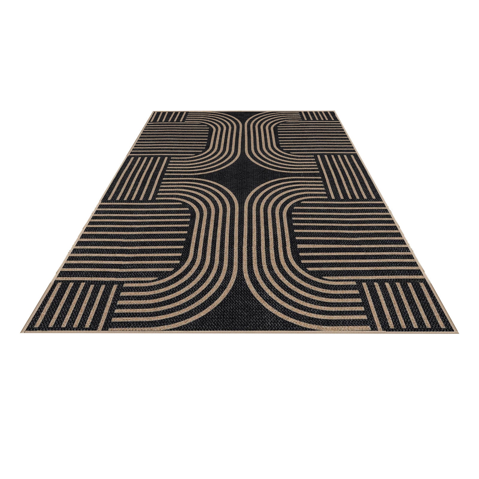 Front Door Mat Indoor Polyester Entrance Carpet Washable Mud Trap Floor Mat for Home with Lines Design 1574x2362 Inch