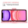 thumbnail image 3 of Wallet Case for iPhone XR, Blocking Card Slot Stand Shockproof TPU Interior Case PU Leather Magnetic Protect Flip Cover Compatible with iPhone XR, Pink, 3 of 5