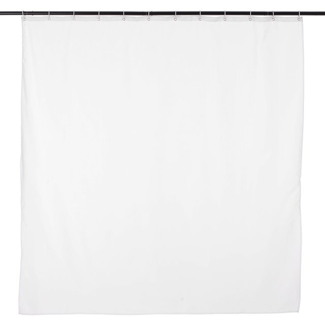 Zootealy Rideau de Douche Imperméable en Polyester Blanc 72 * 72 Pieds' Protection de la Vie Privée avec 12 Crochets