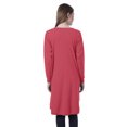 thumbnail image 4 of Moomaya Womens Full Sleeve Hi-Lo Shrug Rounded Hem Long Cotton Summer Cardigan, 4 of 7