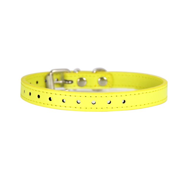 tredstone Durable et Durable Collier Chat - pour une Expérience Sans Souci Durable et Robuste PU Whelping Collier Nouveau-Né Réglable Jaune 1 Pc