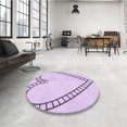 thumbnail image 4 of Ahgly Company Machine Washable Indoor Rectangle Transitional Orchid Purple Area Rugs, 8' x 10', 4 of 7