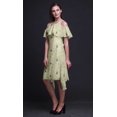 thumbnail image 4 of Bimba Robe Droite Évasée à Épaules Dénudées pour Femmes à Volants devant Imprimée Oiseau Orange - Très Grand, 4 of 6