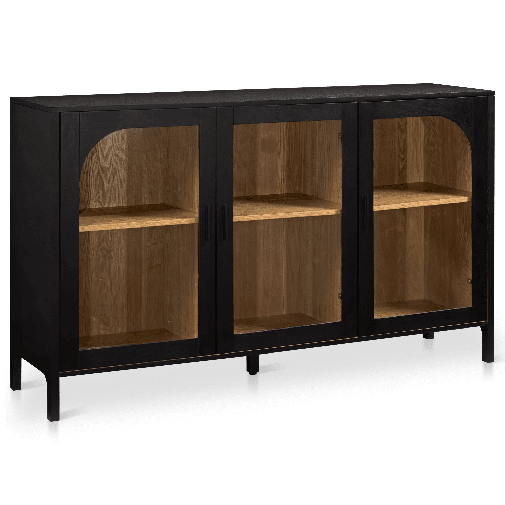 Bouclair 3-Door Black Wooden Buffet