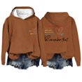 thumbnail image 1 of Chandail à Capuche Oversize pour Femmes avec Slogan Graphique, Manches Longues, Esthétique avec Poches, 1 of 2