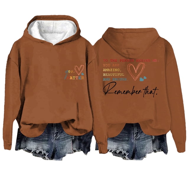Chandail à Capuche Oversize pour Femmes avec Slogan Graphique, Manches Longues, Esthétique avec Poches