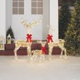 thumbnail image 2 of Holiday Time 3-Piece Lighted Iridescent Thread Deer Family Outdoor Decor, with 190 Warm White LED Lights, 2 of 4