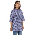 thumbnail image 3 of Moomaya Tunique en Coton Imprimé pour Femmes, Col Mandarin, Tenue Ethnique, Kurti à Épingles, 3 of 7