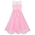 thumbnail image 2 of Robe de Fille Illusion Caramel Concours Mariage Fête 7 Ans, 2 of 7