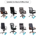thumbnail image 5 of Office Chair Covers,Stretch Thick Computer Rotating Chair Cover with Zipper,for Office Desk Computer Chair Four Seasons(Orange,L), 5 of 5