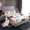 thumbnail image 1 of YST Wolf Sheets Boho Wolves Animal Queen Bed Sheets Set For Girls Kids Cute Flower Animal Sheet Set, Wild Animal Top Fitted Sheet Botanical Flower Pattern 3D Bedding Set With 2 Pillowcases, 1 of 5