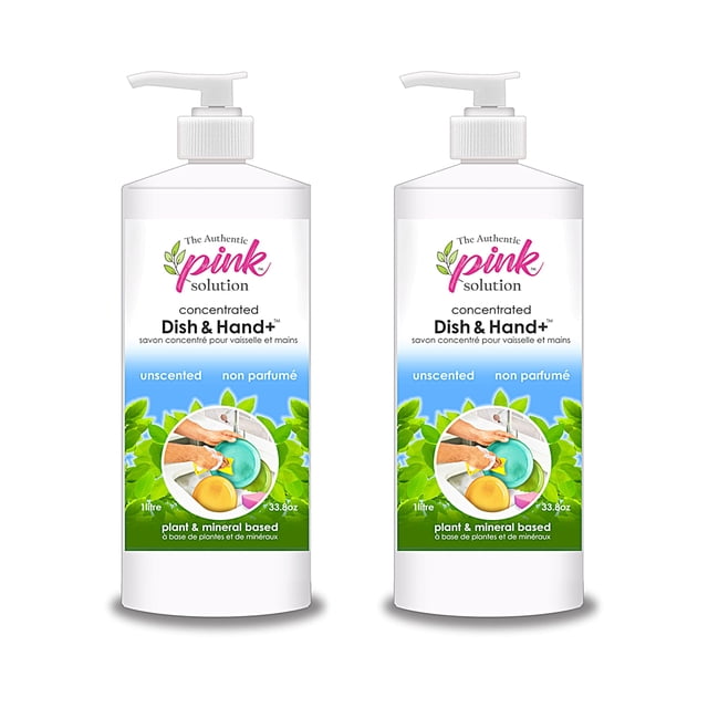 Pink Solution 1L Dish & Hand Soap (2 pack) (Unscented)