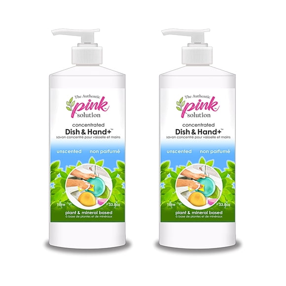 Pink Solution 1L Dish & Hand Soap (2 pack) (Unscented)