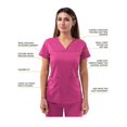thumbnail image 3 of Adar Ensemble de Vêtements Médicaux pour Femmes - Haut de Gommage Col en V Incurvé & Pantalon D\'uniforme Médical à Cordon, 3 of 7
