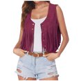 thumbnail image 2 of Cardigans Légers pour Femmes Été Veste Ethnique pour Femmes Col Rond Sans Manches Cardigan Vintage Manteau Léger Grande Taille Cardigan en Liquidation, 2 of 7