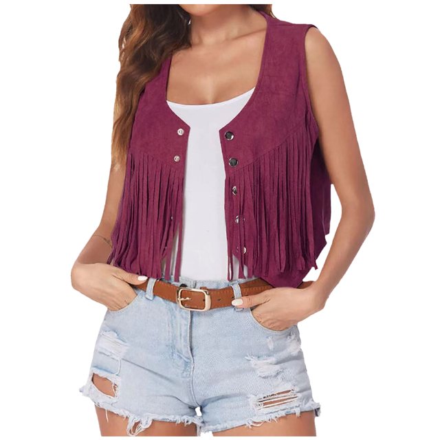 Birdeem Veste Ethnique pour Femmes Col Rond Sans Manches Cardigan Vintage Manteau Léger Uni