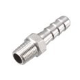 thumbnail image 1 of Unique Bargains Stainless Steel Barb Hose Fitting Connector Adapter 8mm Barbed x G1/8 Male Pipe 3 pcs, 1 of 3