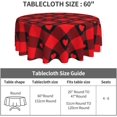 thumbnail image 3 of Valentines Tablecloth 60 Inch Round Plaid Table Cloth Valentine''s Day Decorations Tablecloth Red Love Heart Table Cover Washable Polyester Tablecloth for Party Holiday Kitchen Dining Room Decor, 3 of 5