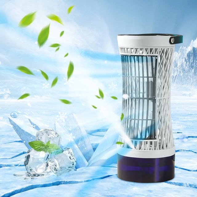 Yhmxh Fan-Desk Fan Portable Fan Box Fan Mini Fan Mini Small Fan Desktop Spray Humidifier Portable Mute Tower Fan Office Usb Home Circulating Fan Silent tower fan