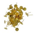 thumbnail image 2 of KLKCMS 100pcs 8mm Blank Pad Stud Earring Post Peg Pin DIY Making Findings-Gold, 2 of 6
