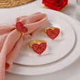 thumbnail image 3 of Christmas Napkin Rings V-Alentinesday Heart Napkin Ring Holiday Napkin Rings, 3 of 6