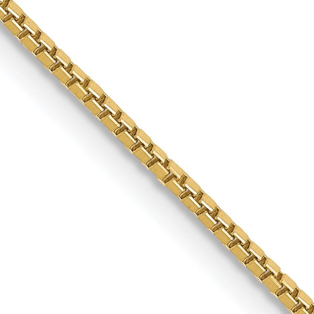 Pendentif Breloque Chaîne Boîte 1 mm en Or Jaune 10k