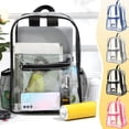 thumbnail image 1 of School Savings Tyidzon Clear Backpack - 15 Inch Large Clear Backpacks for School Transparent PVC Backpack for Students Work Travel, School Backpack, 1 of 3