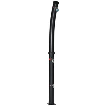 Outsunny Solar Outdoor Shower Adjustable Temperature Garden Shower Black
