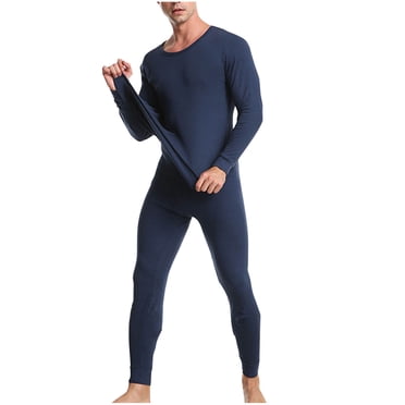 Yuyuzo Ensembles de sous-Vêtements Thermiques pour Hommes 2 Pcs Caleçons Longs Pantalons Tenues Doublées en Molleton Couche de Base Bas Hauts