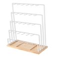 thumbnail image 1 of Xuanheng 5 Tiers Earring Display Stand Holder Jewelry Hanger Rack Easy Assemble Tabletop with Hooks for Home Ear Studs Keychains Rings White, 1 of 8