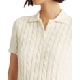thumbnail image 3 of Lauren Ralph Lauren Cable-knit Polo Sweater Mascarpone Cream XXLarge, 3 of 3