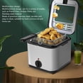 thumbnail image 4 of Friteuse Électrique, Friteuse Profonde Électrique Multifonction Surchauffe à Température Réglable Prise US 110V en Acier Inoxydable pour Poulet Steak, 4 of 7
