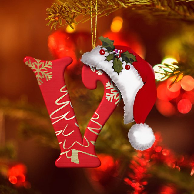 LSLJS 26 Letters Christmas Tree Decoration Pendant Christmas Tree Ornaments Personalized DIY Christmas Ornaments Christmas Decorations Xmas Tree Hanging Decor