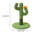 thumbnail image 3 of Birdeem Cats Scratching Post Cactus Cats Scratcher with Nature Sisal Rope for Indoor Adults Cats and Kittens Against Carpet Scratch Post, 3 of 7